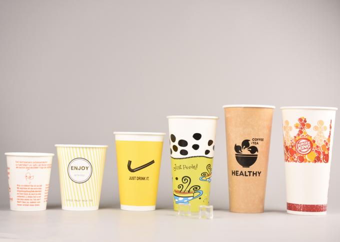 Logo-listete schönes kaltes Getränk-Papierschalen PET, das für Kaffee/Kolabaum, FDA LFGB beschichtet wurde auf