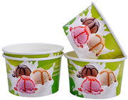 China Papierschalen des einzelnen Wand-gefrorenen Joghurts, Papierbehälter des eiscreme-halben Liters Firma