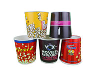 Food Grade Custom Printed Popcorn Buckets Cardboard Cinema Popcorn Holder