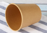 Freundliche Papiersuppen-Schalen Eco mit Deckeln, Brown-Kraftpapier-Suppen-Behälter
