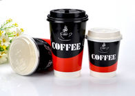 Custom Logo Printed Coffee Party  Cups Paper Drinking Cups with Plastic Covers