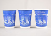Blue Branded Coffee Cups Disposable Hot Beverage Cups 8oz 12oz 16oz Size