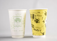 Personalized Takeaway Hot Drink Cups Double Wall With 4 Color Process Printing