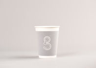 Biologisch abbaubarer Papiertrinkbecher für Kaffee-Logo-Gewohnheit gedruckt