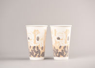 Schaum Isolierpapierkaffeetassen, farbenreiches Druck-kaltes Getränk-Papierschalen