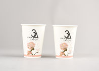 White Recyclable To Go Coffee Cups With Lids Custom Printed Take Out