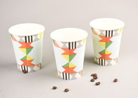 Disposable Paper Coffee Cups With Lids Leak Proof Hollow Logo Printed