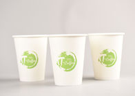 White Disposable Coffee Paper Cups with Our Name and Logo on It