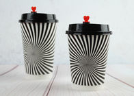 Beautiful Double wall Custom Printed Paper Cups Insulated Paper Cups with Coffee Lids