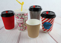 Custom Insulated Hot Paper Cups 8oz 12oz 16oz With Logo Printing