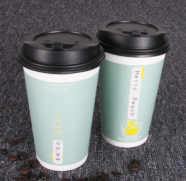 8oz 9oz To Go Disposable Hot Drink Cups With Lids , Size Customized