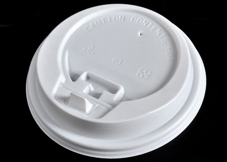 Ice Cream Paper Cups Lids , White Coffee Mug Lid Cover Lightweight