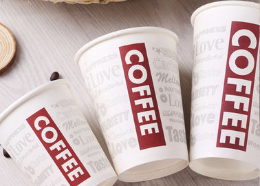 China Einzelne Wand-Weißbuch-Kaffeetassen mit Deckel-FDA-gebilligten Papiermaterialien usine