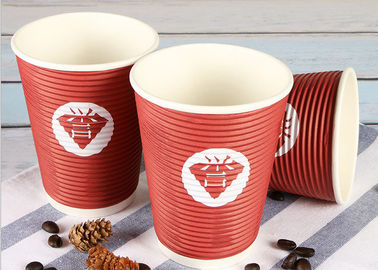 Mitnehmer-freundliche Kaffeetassen Eco, rote Wegwerfheißgetränk-Schalen