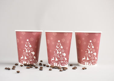 China Recyclebares 12oz Wegwerf gehen Kaffeetassen mit Plastikabdeckung, rote Farbe usine